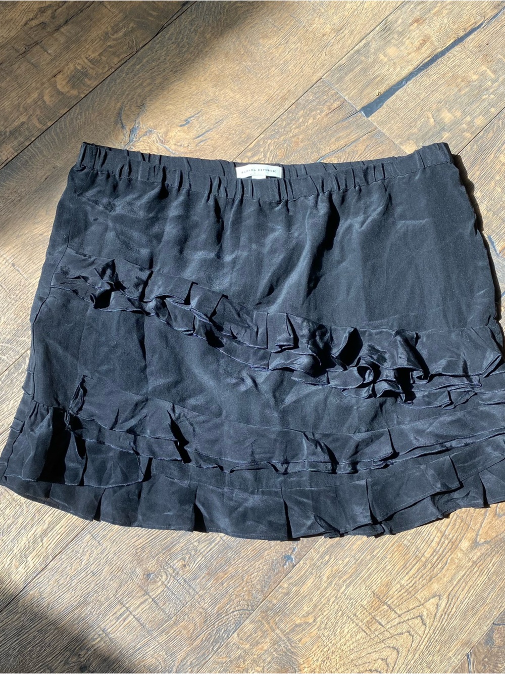 Banana Republic Black Ruffled Mini Skirt
